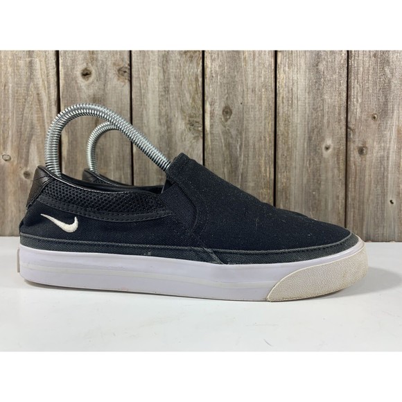 Nike Shoes - Nike Court Legacy Women’s Shoe Size 6 Black and white Slip-on Sneakers